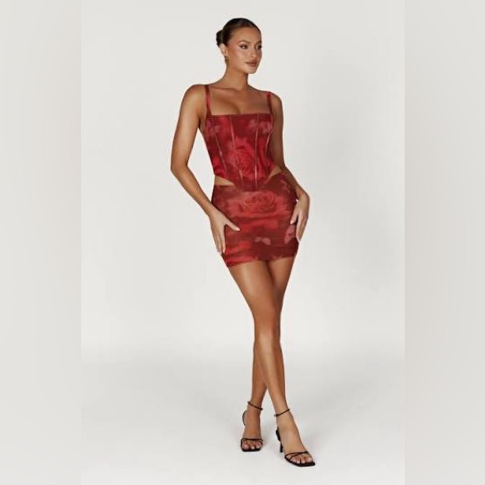 *NWT* MESHKI Mesh Corset and Miki Skirt Set